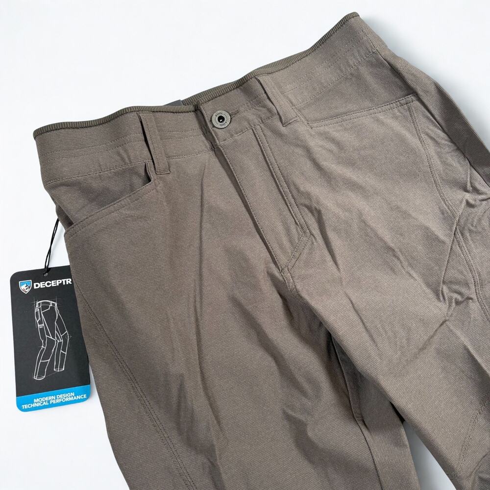 Kuhl Deceptr Pants 42x32 Burnt Olive UPF 50+ Tapered Stretch Hiking NWT - Picture 9 of 13